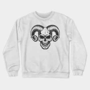 horn skull Crewneck Sweatshirt